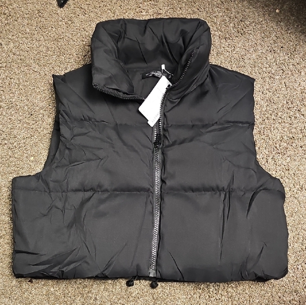 Women's Black Puffer Vest